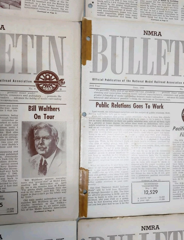 NMRA Bulletin 12 1961 Year Magazines National Model Railroad Association Trains - Image 3 of 4