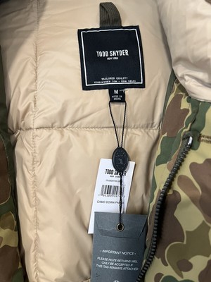 Todd Snyder Japanese Down Parka in Military Camo MEDIUM | eBay