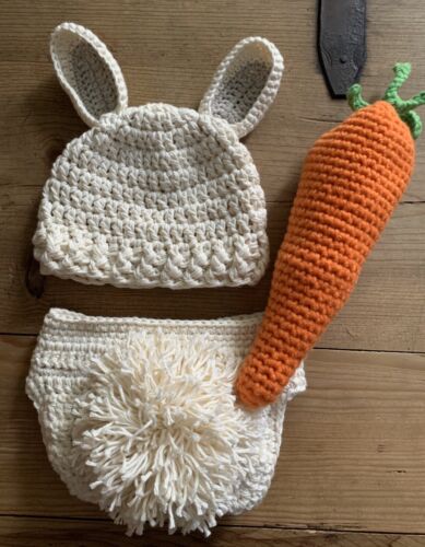 Unidad Estereotipo Adaptabilidad Disfraz Conejo Bebe Crochet Recién Nacido Fotos Nuevo Algodón Conjunto  Atrezo | eBay