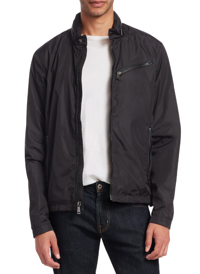 $1,495 Ralph Lauren Purple Label Black Hooded Russo Leather Trim