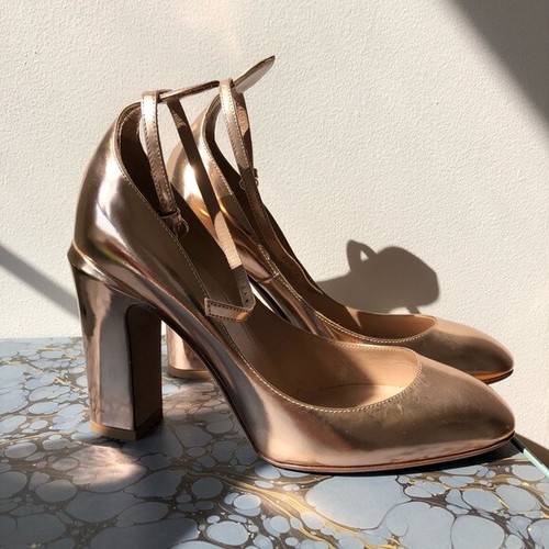 VALENTINO Tango Cinturino Alla Caviglia Tacchi METALLIZZATO 36 | eBay