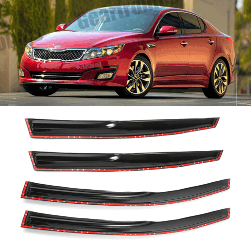 4Pc Window Vent Visor Shade For 2011-2015 Kia Optima K5 Deflector Guard Sun/Rain - Foto 1 di 11