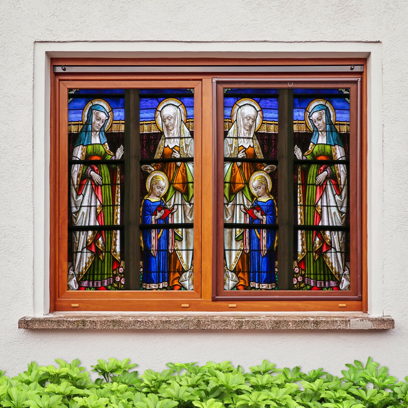 3D Nun Girl A261 Window Film Print Sticker Cling Stained Glass UV Zoe