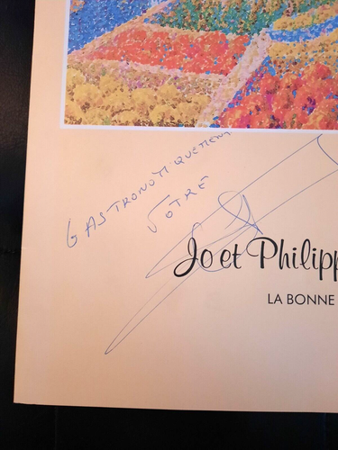 Vintage Restaurant Menu LA BONNE AUBERGE Jo et Philippe Rostang Antibes France - 第 2/3 張圖片