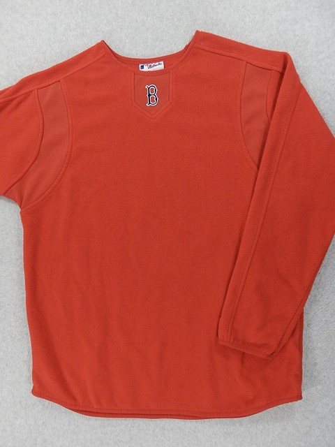 Boston Red Sox Majestic Stitched Baseball Dugout Fleece Pullover -Youth XL 18/20 | eBay