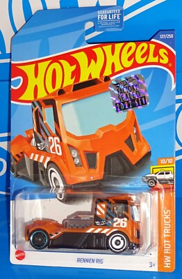 Hot Wheels 2022 Factory Set HW Hot Trucks #127 Rennen Rig Orange