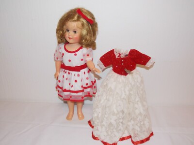 VINTAGE IDEAL 1950's SHIRLEY TEMPLE DOLL ST-15-N WITH RARE PIN AND EXTRA  DRESS | eBay