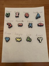 Zodiac/Horoscope Themed Unbranded Shoe Charms fits CROCS - You Pick