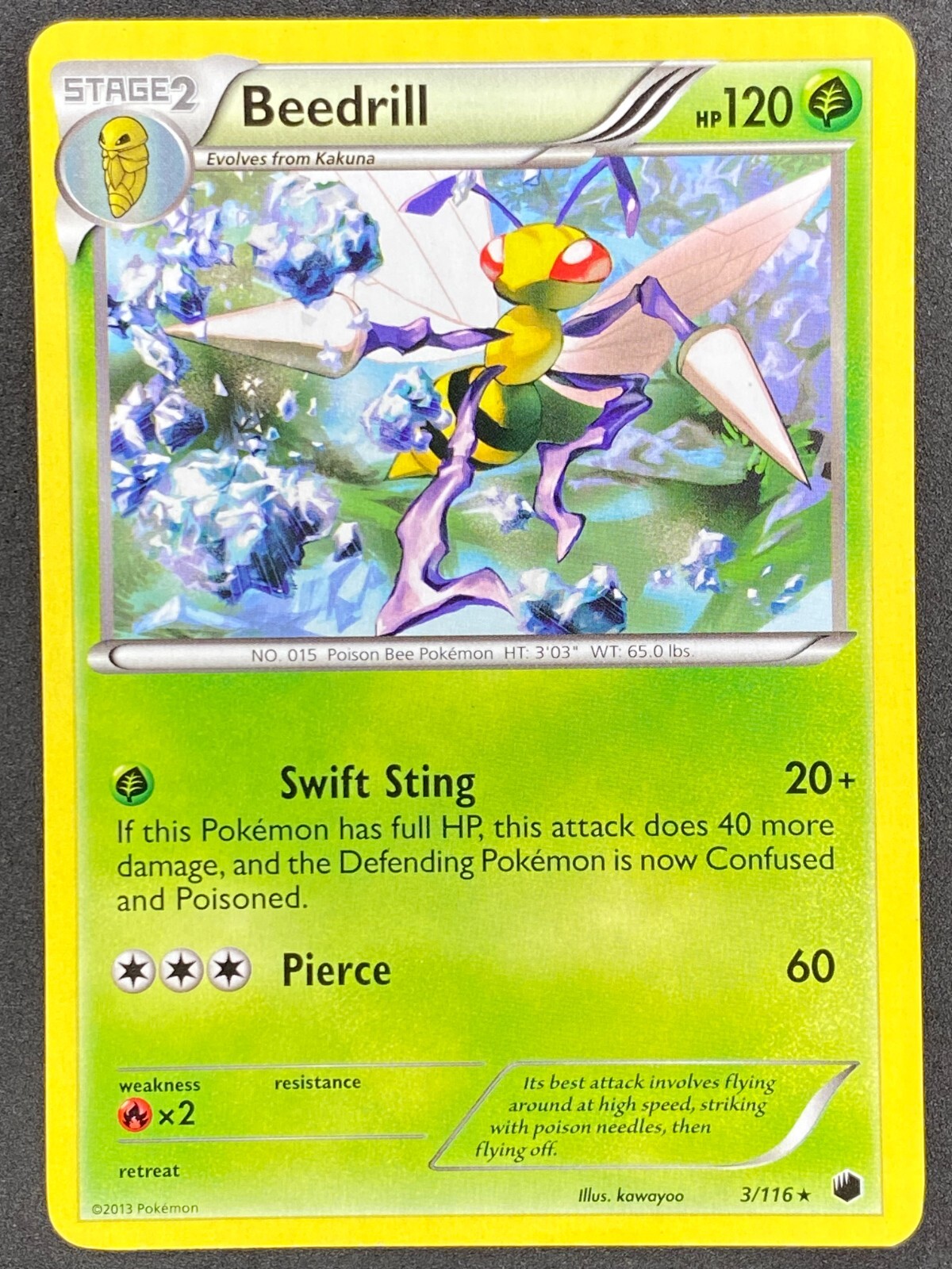 Pokémon Beedrill 3/116 PLF Plasma Freeze LP/NM