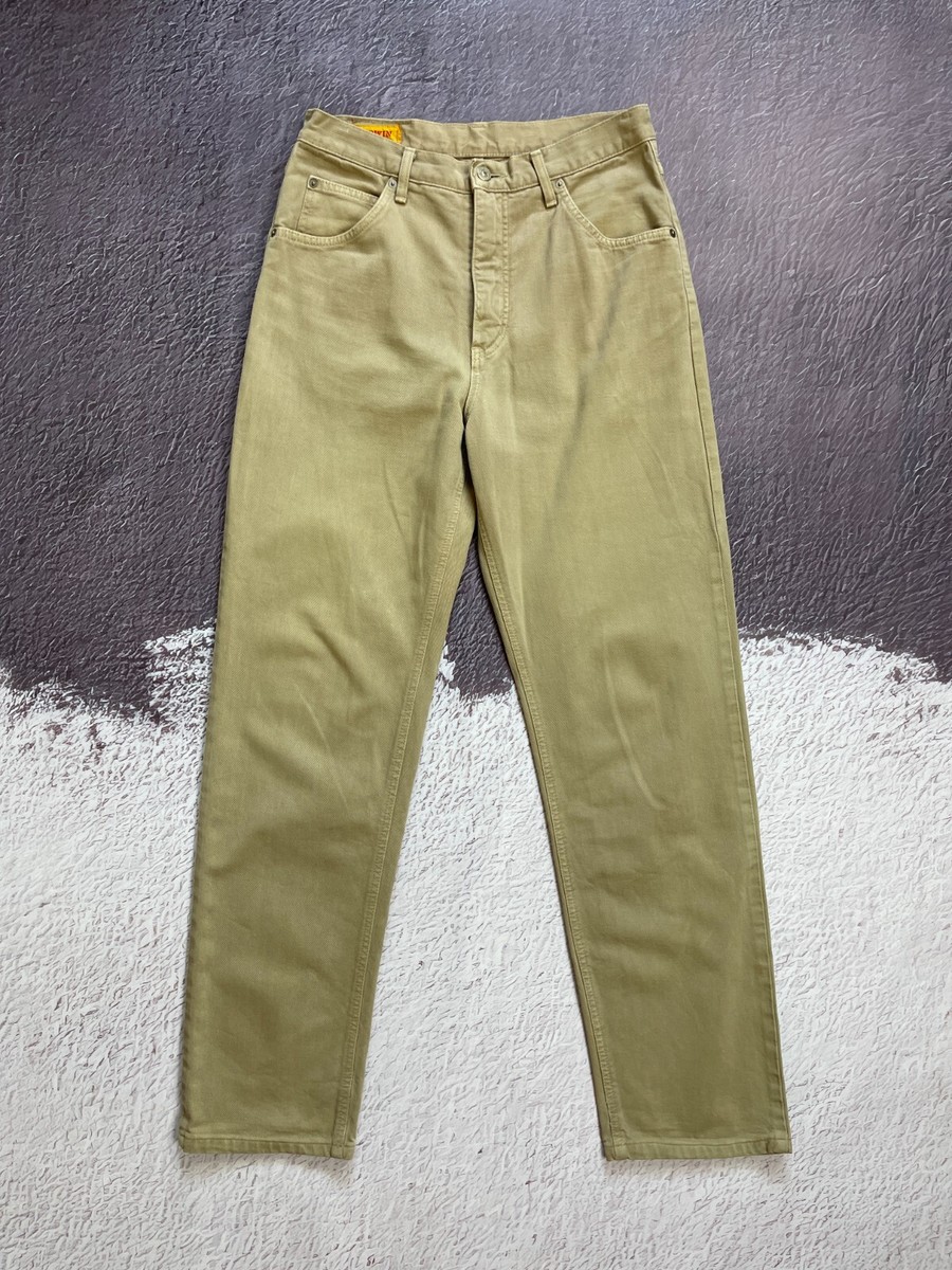 U LAN】Betty Tin Beige Wide Denim Pants Women's High Waisted