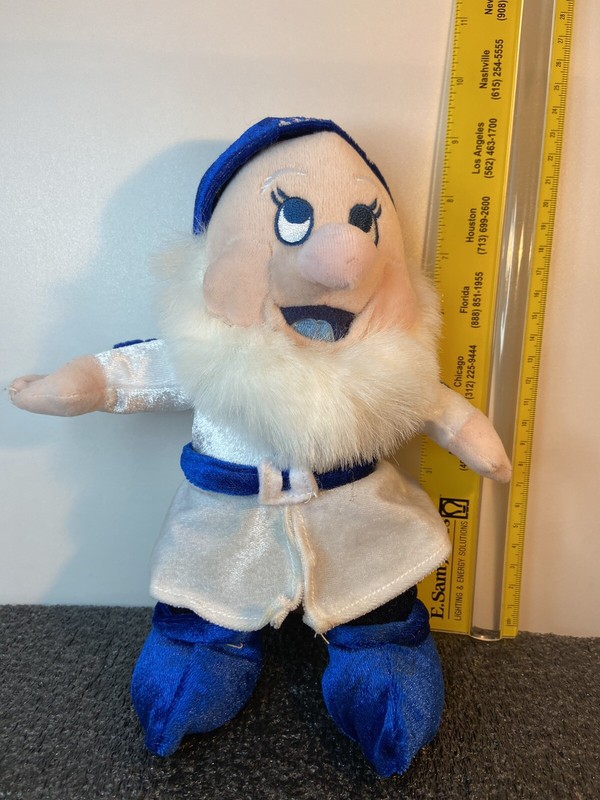 Disney Store Snow White & the Seven Dwarfs - 7" HAPPY Dwarf Mini Beanbag Plush