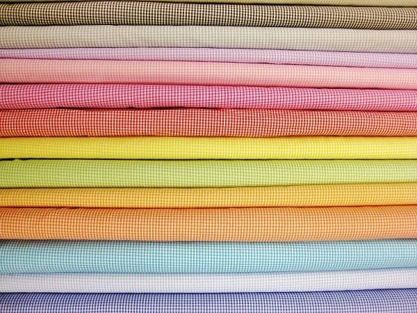 0,50 m 100 % Baumwollstoff gewebter garngefärbt kariert Vichy Karo Swafing