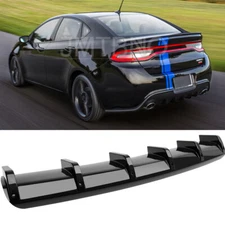 For Dodge Dart 2013-2016 Rear Diffuser 6 Fin Bumper Lip Splitter Spoiler Glossy