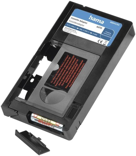 Hama VHS-C S-VHS-C to VHS Cassette Adapter 6 mm, motorized auto player black - Picture 2 of 5