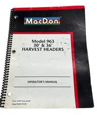 MacDon Model 963 - 30' and 36' Harvest Headers Operators Manual 147277
