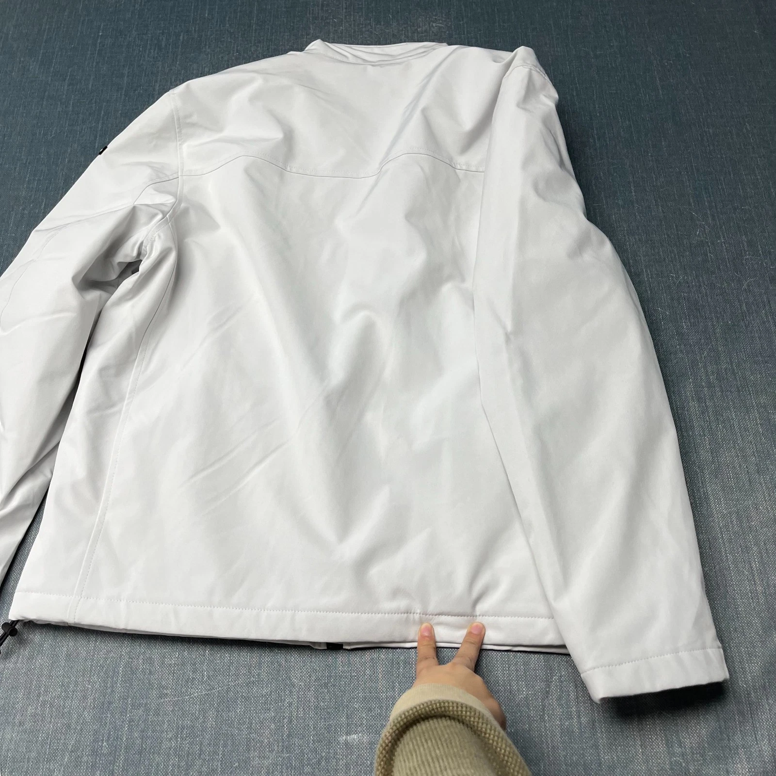 Calvin Klein Men's Jacket Size L White Full Zip Softshell Stretch Coat NWT image 9