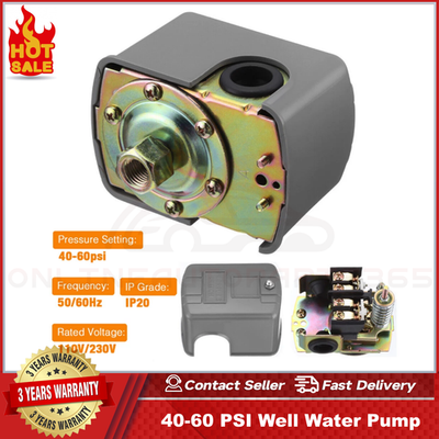 #ad Universal 40 60 PSI Well Water Pump Pressure Control Switch Double Spring Pole $11.11