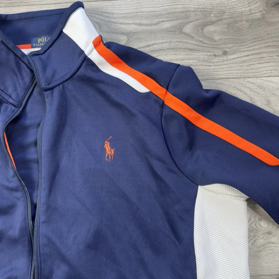 Chaqueta Polo Ralph Lauren Hombre Cremallera Completa Azul Naranja XXL Edición Cremallera Foto 2 de 4