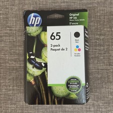HP 65 Black Tri-Color Twin 2 Pack Ink Cartridges T0A36AN Genuine Sealed