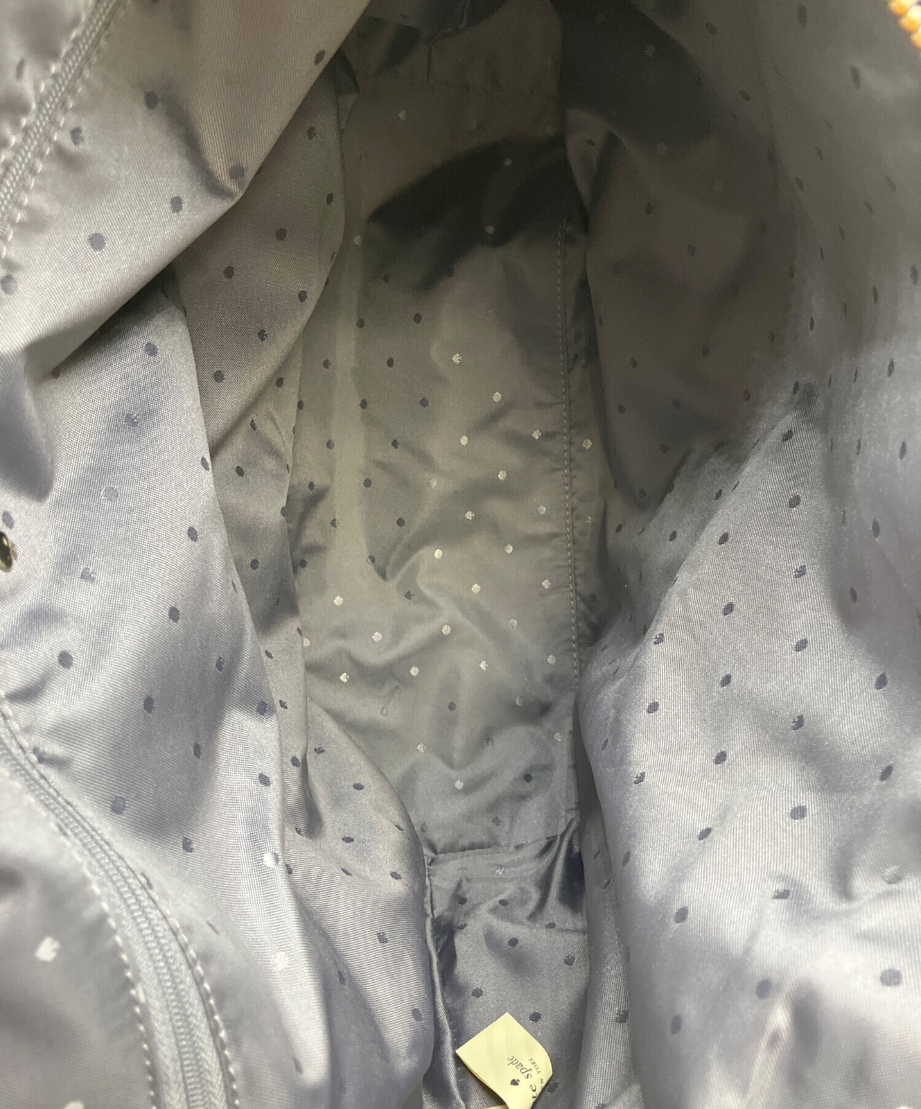 Kate Spade Navy Leather Tote Bag Women Used Authentic thumbnail 10