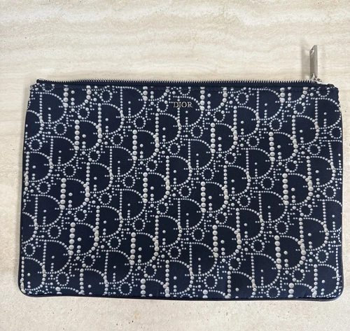 Pochette Christian Dior Daily oblique noire nacrée pochette