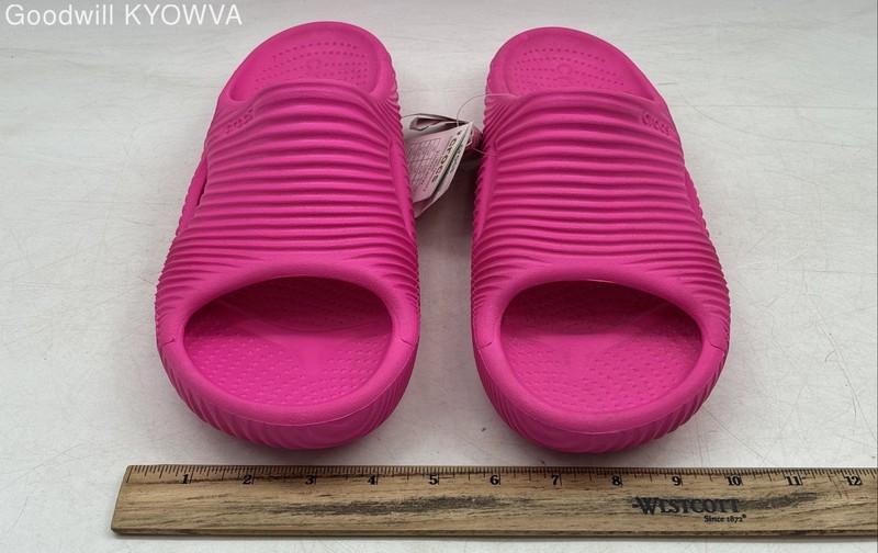 Crocs Mellow Tide Recovery Slide Pink Clogs Sandals M7 W9 New