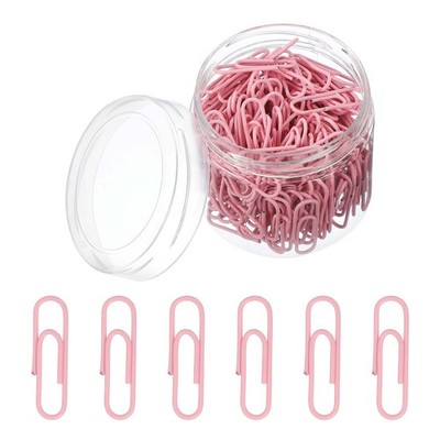 200pcs Paper Clip, 28mm Rust-proof Paper Clip Large Paper Clip,Pink
