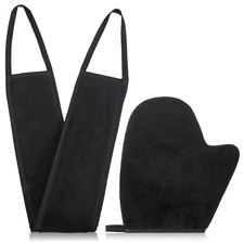 Self Tanning Mitt Set Back Applicator Double Sided Glove Sunless Lotion Mittens