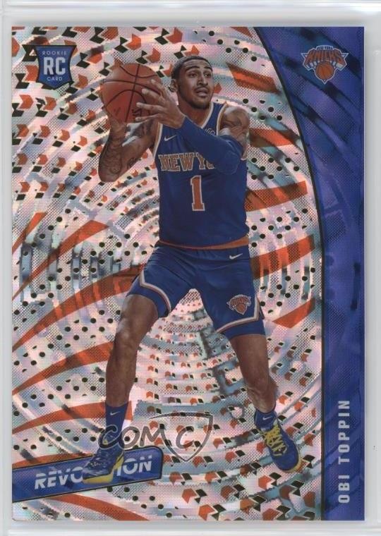 2020-21 Panini Revolution Rookies Fractal Obi Toppin #110 Rookie RC 05cd