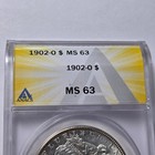 1902-O MORGAN $1 Dollar Silver Coin ~ANACS Cert MS63 BUnc Blast White Eye Appeal — photo 6