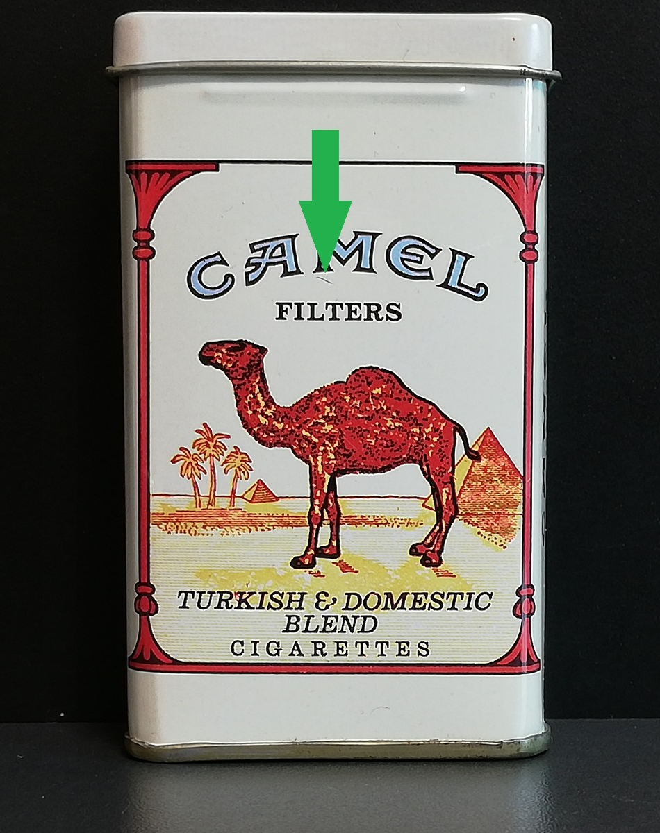 Camel Vintage Tin Box. Cigarette Pack. Storage Box