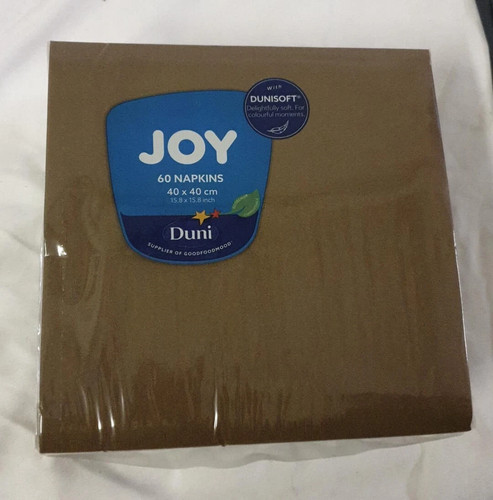 60x Chestnut Organic Airlaid Square Shape Soft Tissues Napkins 40cm x 40cm NEW - Picture 2 of 3