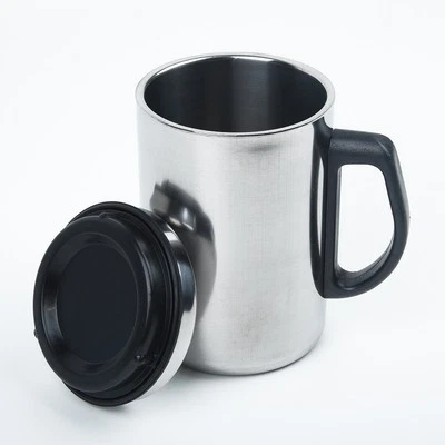 Doppelwandig Edelstahl Reise Becher & Deckel-Thermo Isoliert Tasse Camping - Bild 1 von 4