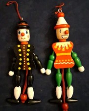 Lotto Marionette In Legno Tirolesi Da Appendere Natale Vintage