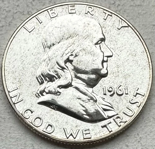 1961 Proof Franklin Half Dollar 90% Silver-INV#8505