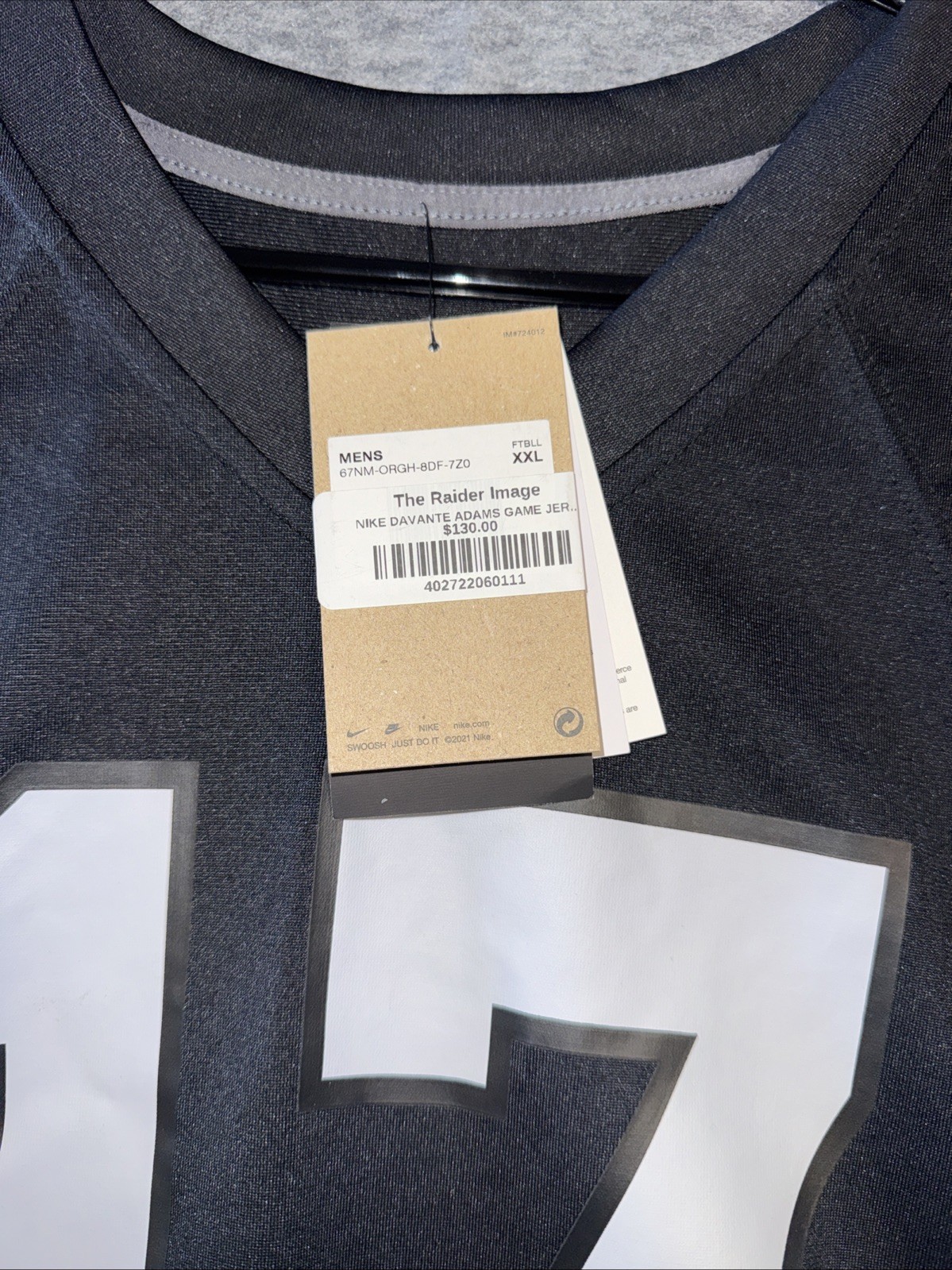 Nike On Field Game Day Las Vegas Raiders Davante Adams Jersey Mens XXL Black thumbnail 3