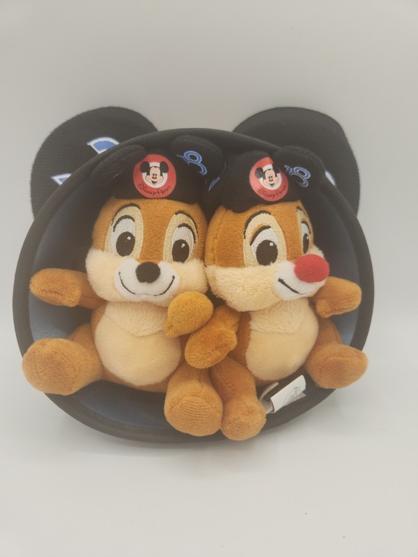 Walt Disney World Mickey Mouse Ears Hat Chip & Dale Plush Figures 2018 Chipmunks