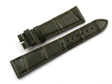 Cinturino Vero Coccodrillo Verde Oliva 20/16mm Accessori Ricambi Lusso Elegante