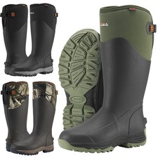 HISEA Men Adjustable Hunting Boots Waterproof Rain Boots Non-Slip Mud Work Boots