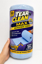 Tear-N-Clean MAX Microfiber Towels Roll 50 Count 12x12 Reusable Cleaning Cloths