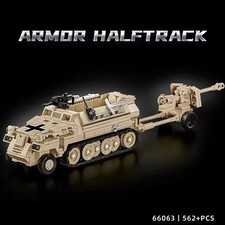 Lego Half-track transport troops Gernamy ww2 Military 562 pezzi Da Costruire