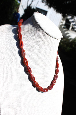 Jay King DTR Mine Finds Sterling Silver Red Carved Agate Tibet Necklace Jewelry