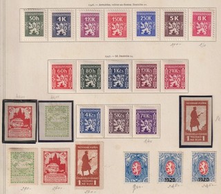 Czechoslavikia 1946 Collection of 24 stamps BACK OF THE BOOK / HIGH VALUE!