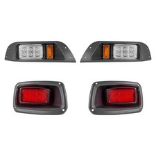 12 Volt Golf Cart LED Headlight Tail Light Kit For Club Car DS 1993-Up Models
