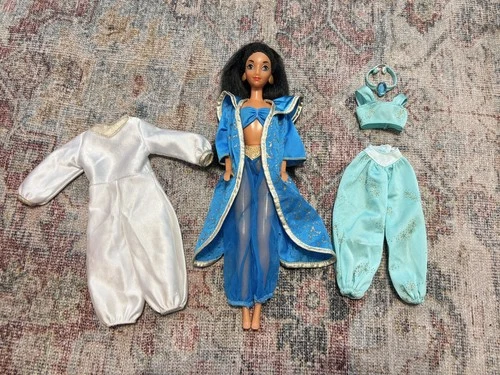 Vintage 1992 Disney Aladdin Princess Jasmine Barbie Doll Mattel Rare Outfit Lot