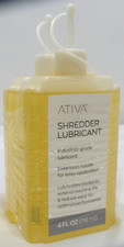 Lot of (2) ATIVA Shredder Lubricant Oil, (4 Fluid Ounce each bottle), NEW