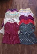 Girls 10 Piece Dress Lot Size 5T Long Sleeve Old Navy Cat  Jack Etc.
