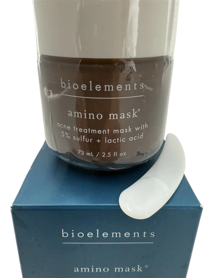 Bioelements NEW Amino Mask Acne Treatment Mask w/ 5% Sulfur + Lactic Acid 2.5oz - Image 2 of 4
