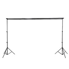 8x10 ft Black Triple Crossbar Adjustable Photo Backdrop Stand Party Supplies
