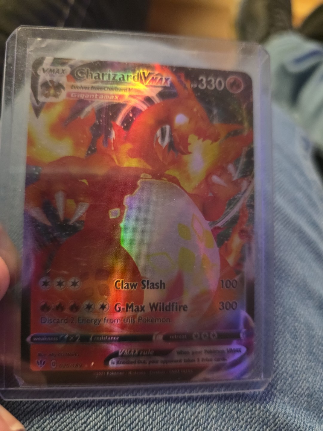Charizard VMAX 020/189SWSH03: Darkness Ablaze Mint Condition